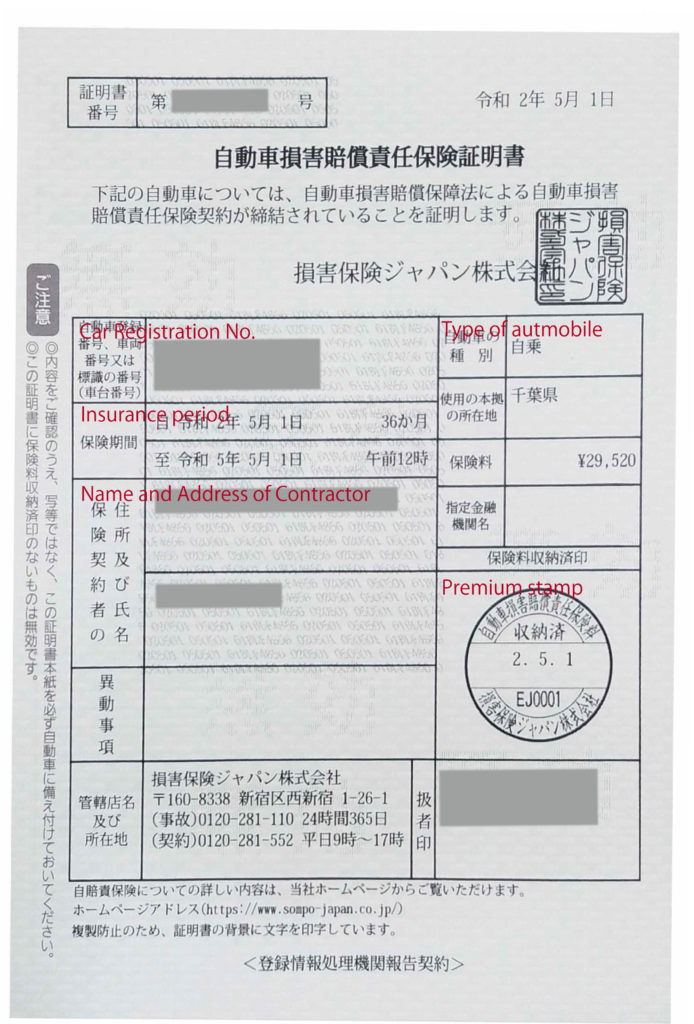 Certificate of Jibaiseki
